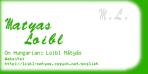 matyas loibl business card